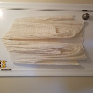 Alice+Olivia Drape Front Lace Cardigan,size small,light cream